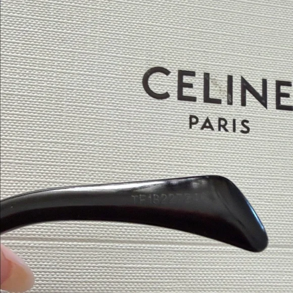 Celine Triomphe CL40235U 30N Silver Frame Sunglasses with Dark Lenses - Picture 6 of 7